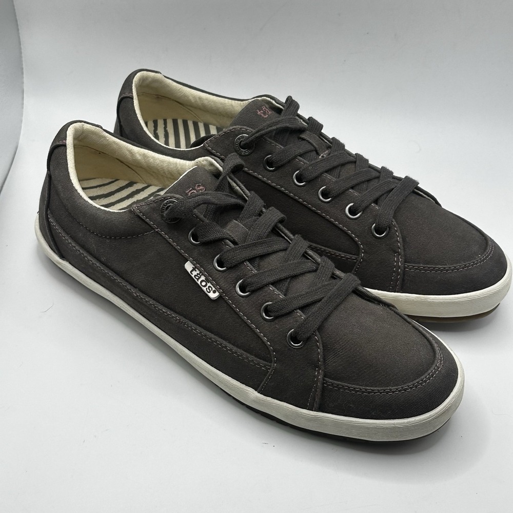 Taos‎ Women's Graphite Softy Canvas Moc Star Sneaker Minimal Distressed Size 9